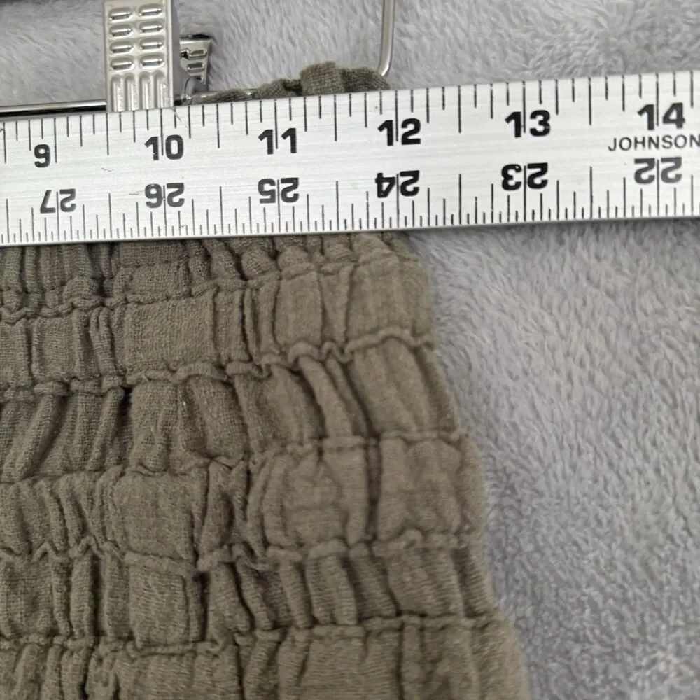 Lot of 2 Rewash Mini Skirt Womens Small Olive Green White Cotton Gauze Pull On - Picture 2 of 13